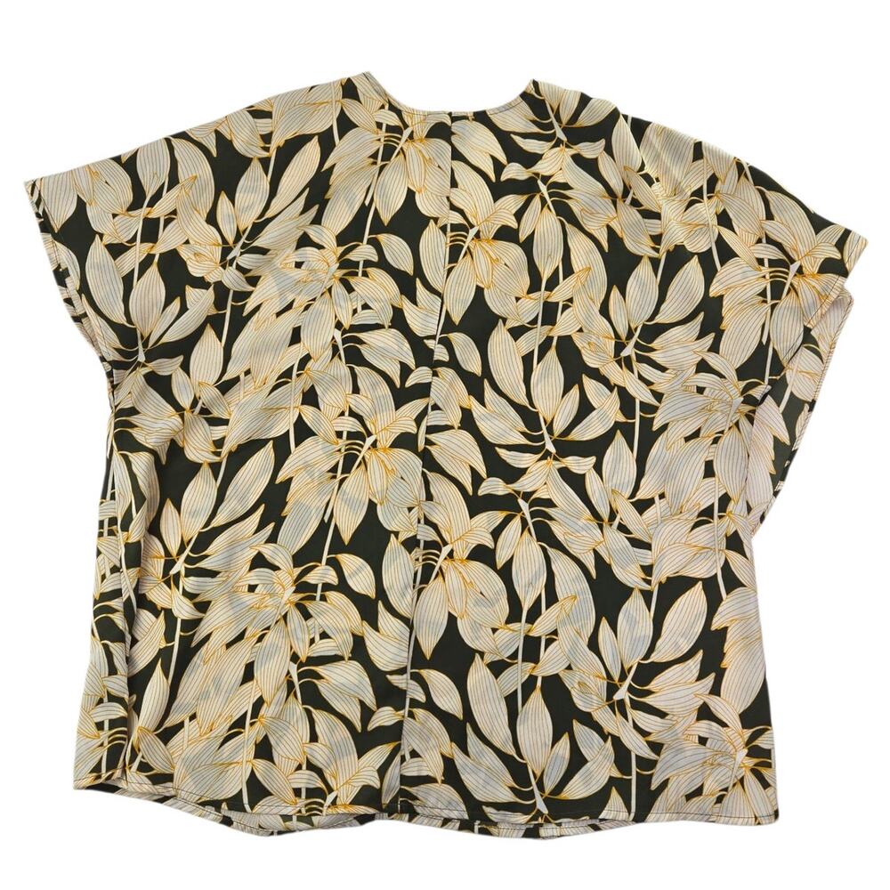 Worthington | Short Sleeve Botanical Themed Blouse | Size Large - Picture 5 of 5